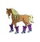 Horse Wearing Purple Cowgirl Boots, Western, Embroidered, Iron on Patch